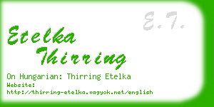 etelka thirring business card